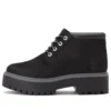 Stone Street Premium Platform waterdichte chukka-laarzen “Zwart Nubuck”