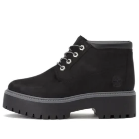 Stone Street Premium Platform waterdichte chukka-laarzen “Zwart Nubuck”