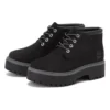 Stone Street Premium Platform waterdichte chukka-laarzen “Zwart Nubuck”