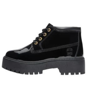 Stone Street Waterproof Platform Laarzen “Zwart Patent Leather”