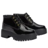 Stone Street Waterproof Platform Laarzen “Zwart Patent Leather”