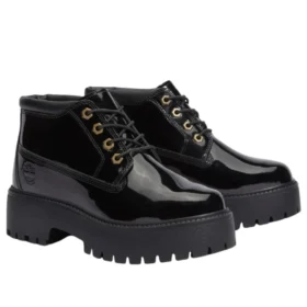 Stone Street Waterproof Platform Laarzen “Zwart Patent Leather”