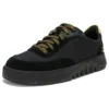 Supaway Oxford-sneakers van leer en stof “Zwart met goud”