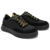 Supaway Oxford-sneakers van leer en stof “Zwart met goud”