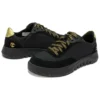 Supaway Oxford-sneakers van leer en stof “Zwart met goud”