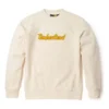 Sweatshirt met logo en ronde hals “Wit”