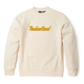 Sweatshirt met logo en ronde hals “Wit”