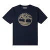 T-shirt met boomlogo “Navy Camou”