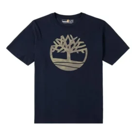T-shirt met boomlogo “Navy Camou”