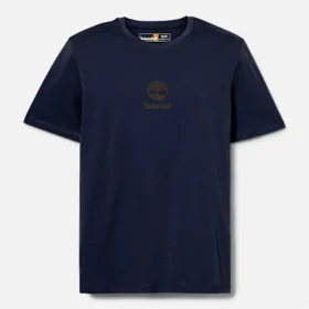 T-shirt met korte mouwen en gestapeld logo