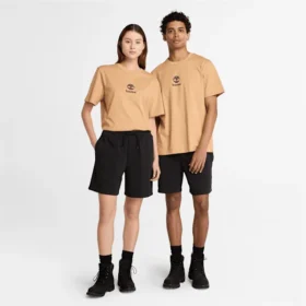 T-shirt met korte mouwen en gestapeld logo