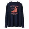 T-shirt met lange mouwen en schoenenlogo “Navy Pink”