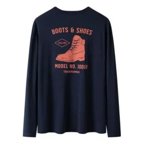 T-shirt met lange mouwen en schoenenlogo “Navy Pink”
