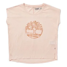 T-shirt met logo, korte mouwen, roze