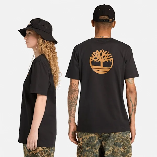 T-shirt met logo voor- en achterkant T-shirt met logo voor- en achterkant