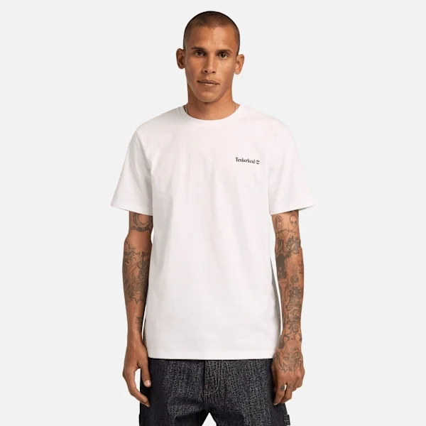 T-shirt met logo voor- en achterkant T-shirt met logo voor- en achterkant