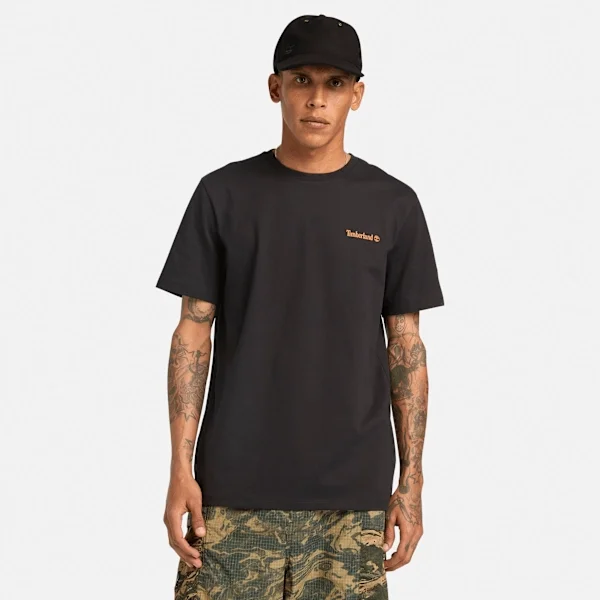 T-shirt met logo voor- en achterkant T-shirt met logo voor- en achterkant