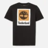 T-shirt met vierkant gestapeld logo en korte mouwen