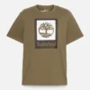 T-shirt met vierkant gestapeld logo en korte mouwen