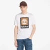 T-shirt met vierkant gestapeld logo en korte mouwen