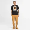 T-shirt met vierkant gestapeld logo en korte mouwen