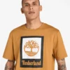 T-shirt met vierkant gestapeld logo en korte mouwen