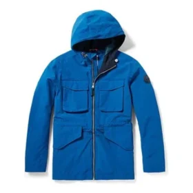 Timberland Casual jas met capuchon en meerdere zakken Donkerblauw