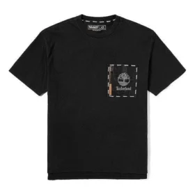 Timberland Casual losvallend T-shirt met ronde hals en korte mouwen, zwart