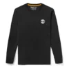 Timberland Casual met print, ronde hals, lange mouwen, zwart