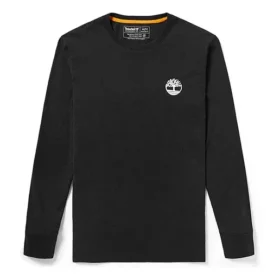 Timberland Casual met print, ronde hals, lange mouwen, zwart