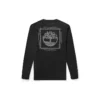 Timberland Casual met print, ronde hals, lange mouwen, zwart
