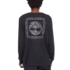 Timberland Casual met print, ronde hals, lange mouwen, zwart
