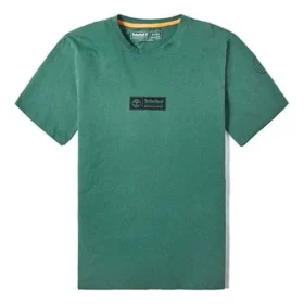 Timberland Casual Ronde Hals met Print Korte Mouwen Donkergroen