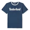 Timberland Casual T-shirt met ronde hals en print, korte mouwen, blauw
