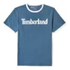 Timberland Casual T-shirt met ronde hals en print, korte mouwen, blauw