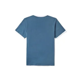 Timberland Casual T-shirt met ronde hals en print, korte mouwen, blauw