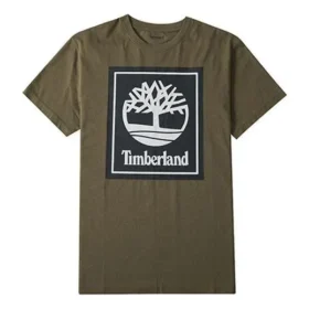 Timberland Casual T-shirt met ronde hals en print, korte mouwen, groen