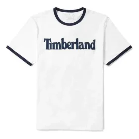 Timberland Casual T-shirt met ronde hals en print, korte mouwen, wit