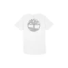Timberland Casual T-shirt met ronde hals en print, korte mouwen, wit