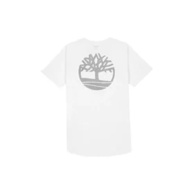 Timberland Casual T-shirt met ronde hals en print, korte mouwen, wit