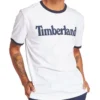 Timberland Casual T-shirt met ronde hals en print, korte mouwen, wit