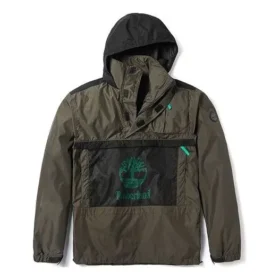 Timberland Contrasting Colors Pocket hooded Pullover Jassen Groen