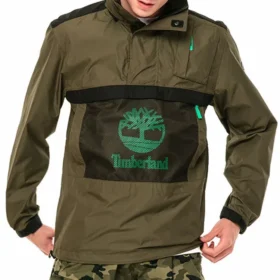 Timberland Contrasting Colors Pocket hooded Pullover Jassen Groen