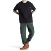 Timberland geel patroon cargo T-shirt met ronde hals en korte mouwen, zwart