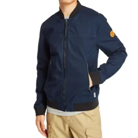 Timberland Logo Pocket Zipper pilotenjas Blauw