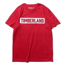 Timberland Logo-print Casual Korte Mouw Rood
