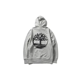 Timberland Logo-print met capuchon en ritssluiting Grijs