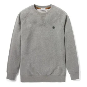 Timberland Pullover met rond hals en geborduurd logo Grijs