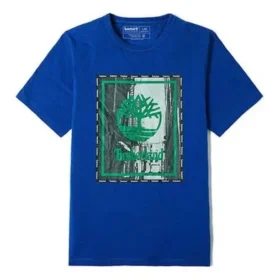 Timberland Ronde Hals met Print Korte Mouw Blauw
