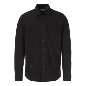Timberland shirtjack met meerdere zakken en gespleten kraag, zwart